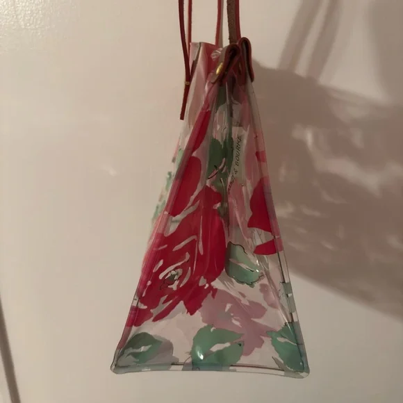 Dooney & Bourke Red Floral Transparent Tote - Picture 3 of 9